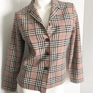 Pendleton Burberry Check Tartan Plaid Blazer